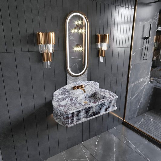 Pedestal Bathroom Marble Sinks