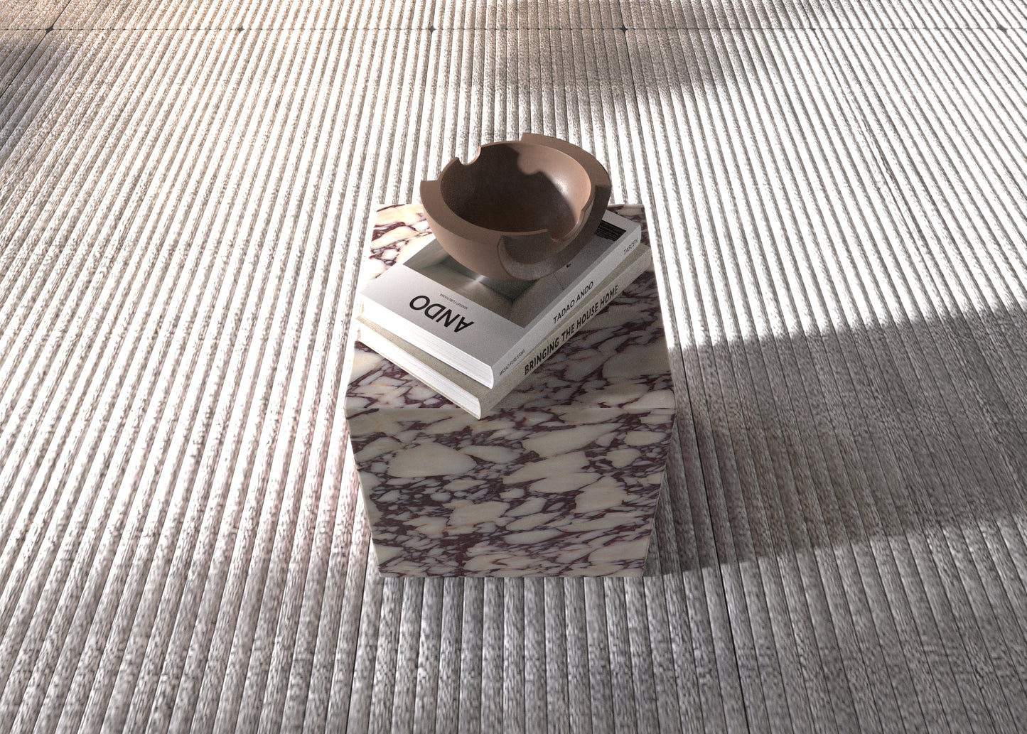 Calacatta Breccia Viola Cube Side Table
