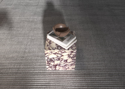 Calacatta Breccia Viola Cube Side Table