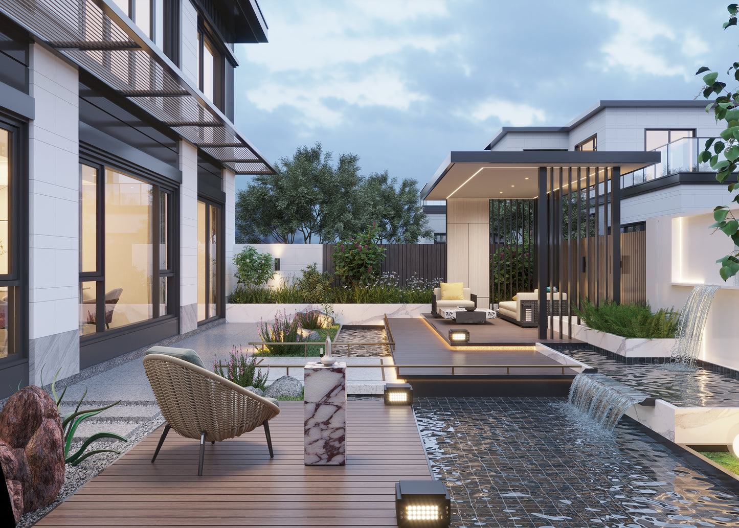 Luxury Outdoor Marble Tables – Perfect for Modern Villas