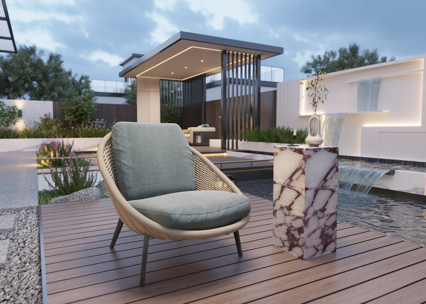 Luxury Outdoor Marble Tables – Perfect for Modern Villas