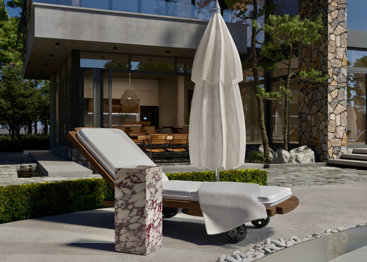 Luxury Outdoor Marble Tables – Perfect for Modern Villas