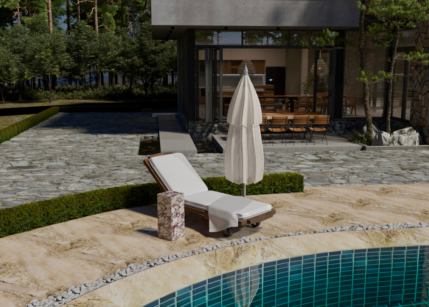 Luxury Outdoor Marble Tables – Perfect for Modern Villas
