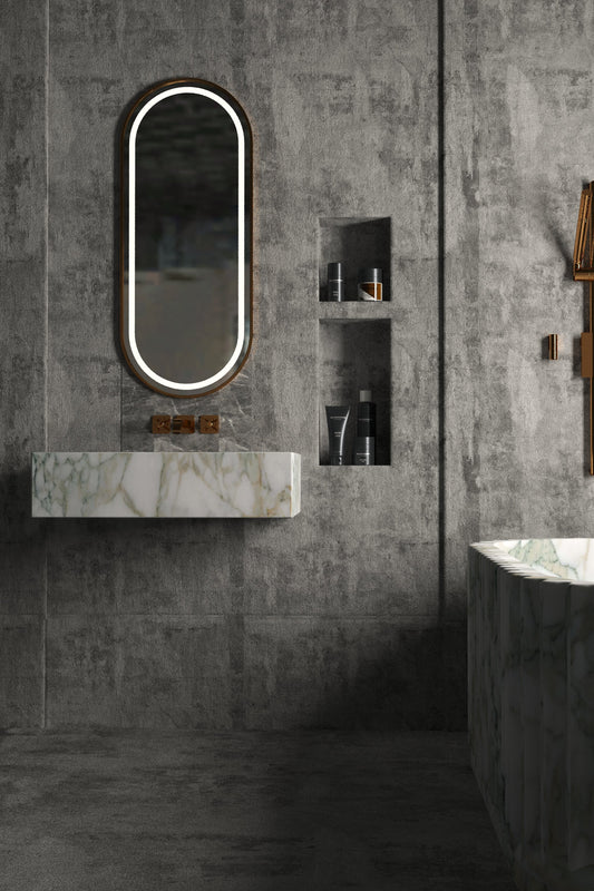 Calacatta Green Marble Sink Wall Mounted